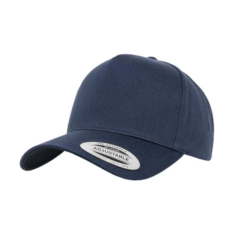 5-panel curved classic snapback (7707) Navy