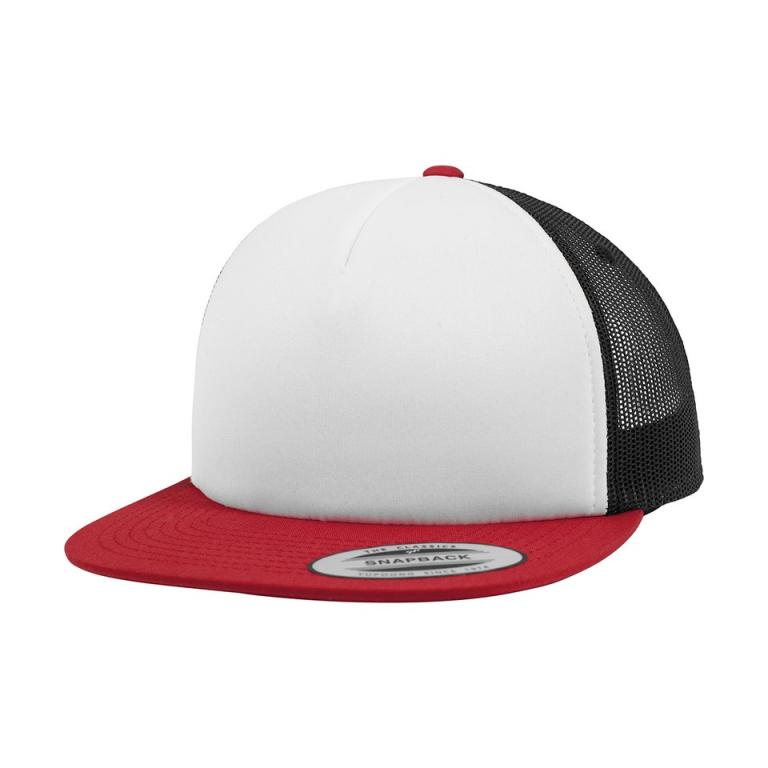 Foam trucker with white front (6005FW) Red/White/Black