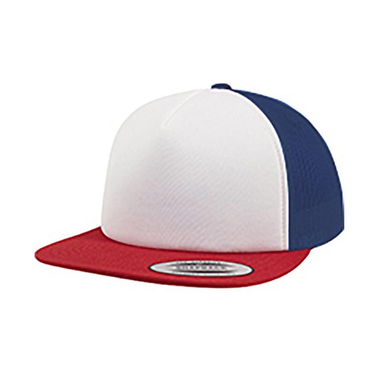 Foam trucker with white front (6005FW) Red/White/Royal
