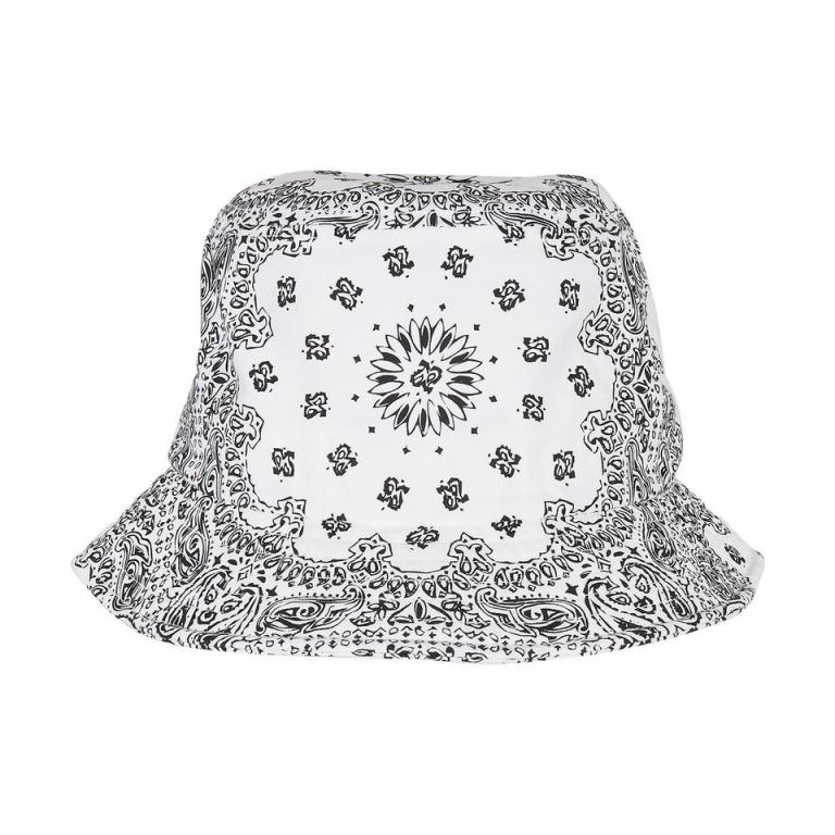 Bandana print bucket hat (5003BP) White