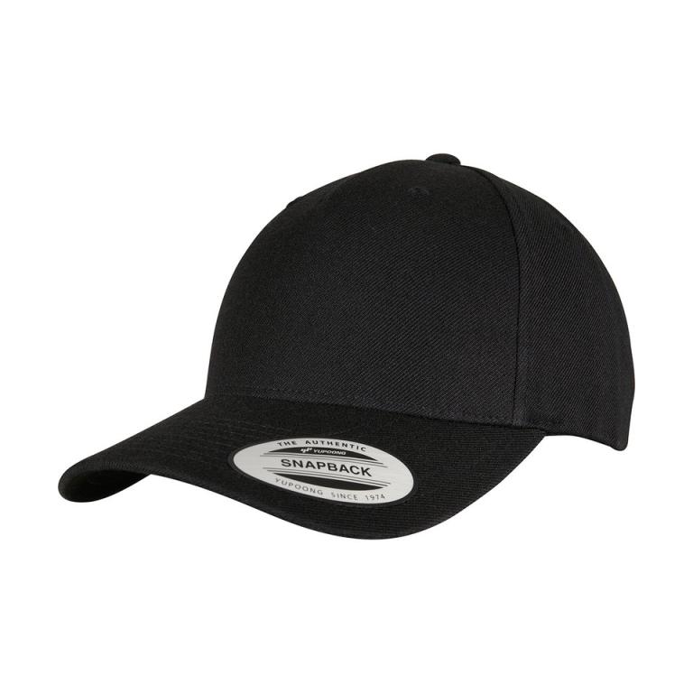 YP classics 5-panel premium curved visor snapback cap (5789M) Black