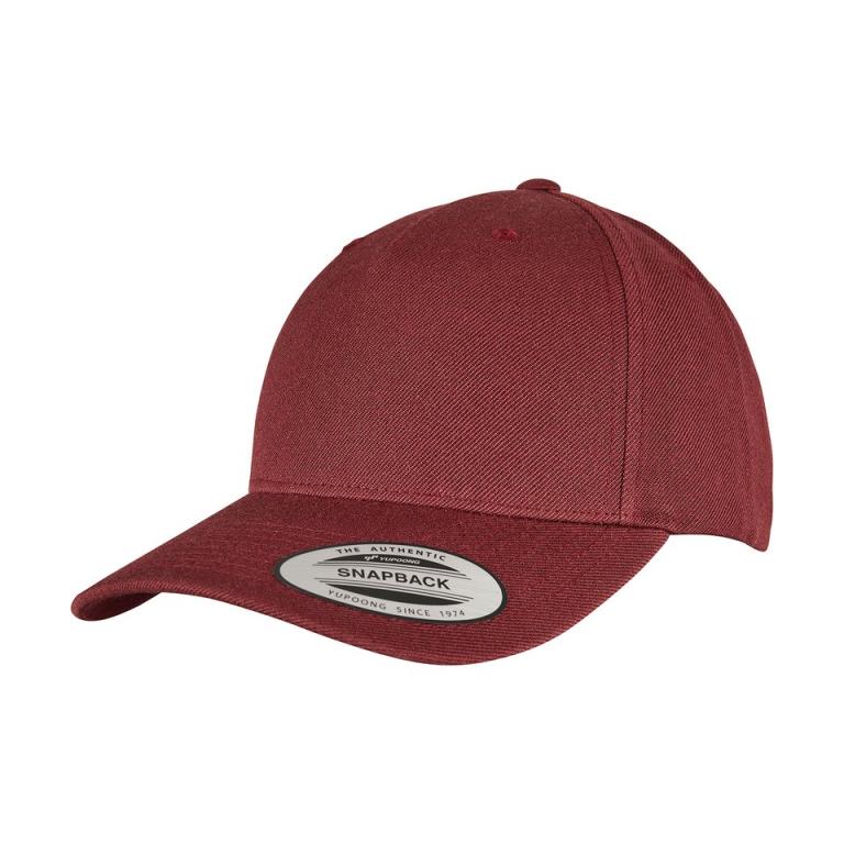 YP classics 5-panel premium curved visor snapback cap (5789M) Maroon