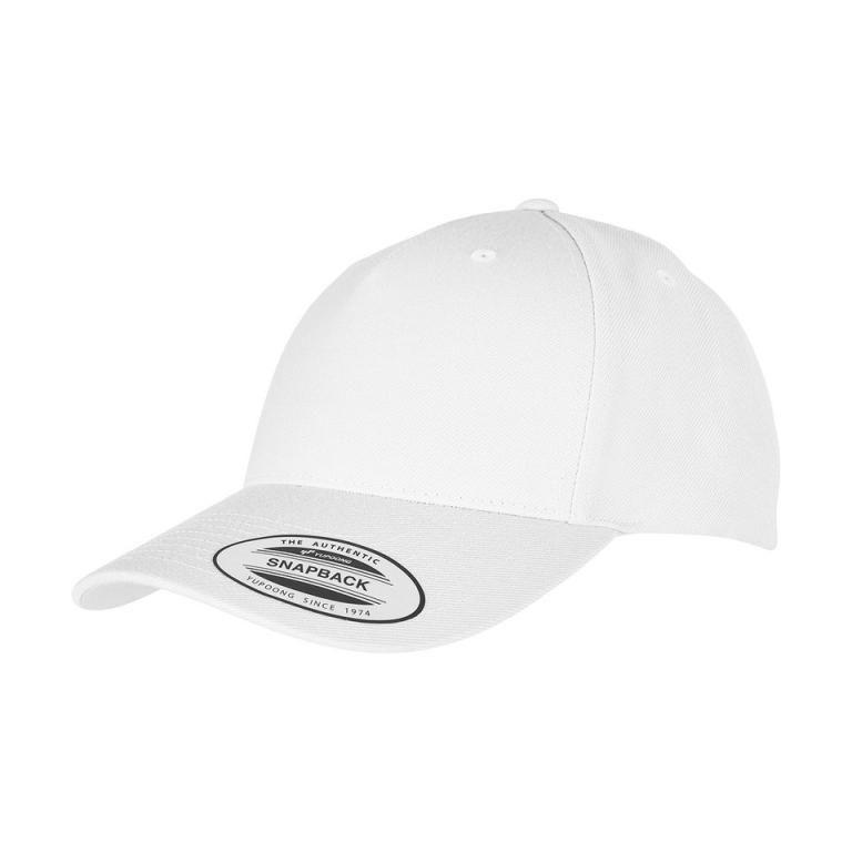 YP classics 5-panel premium curved visor snapback cap (5789M) White