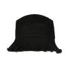 Open edge bucket hat Black