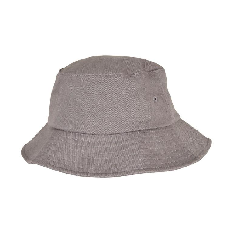 Kids Flexfit cotton twill bucket hat Grey