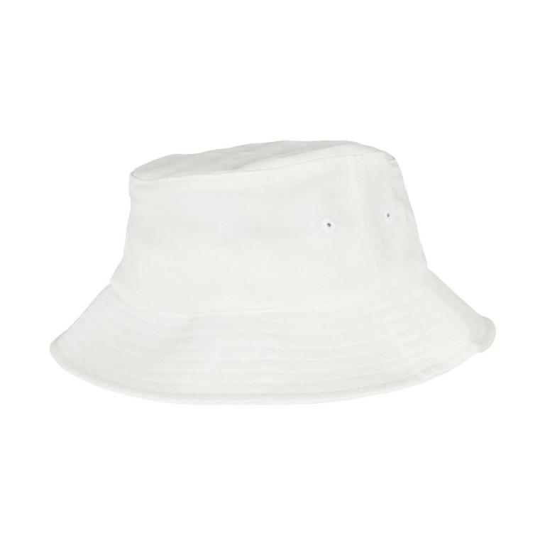 Kids Flexfit cotton twill bucket hat White