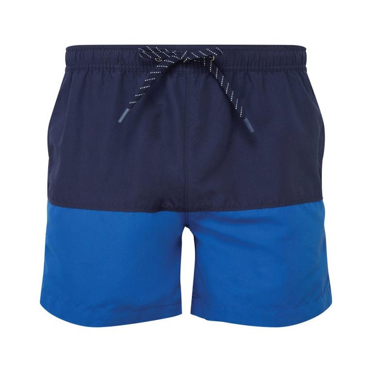 Block colour swim shorts Navy/Royal