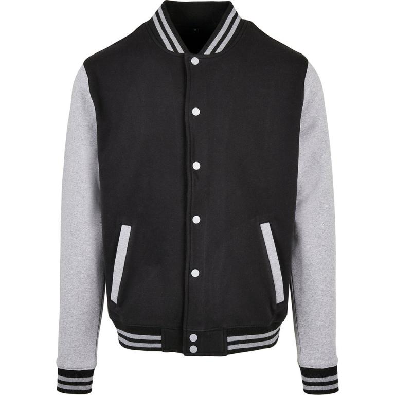 Basic college jacket Black/Heather Grey