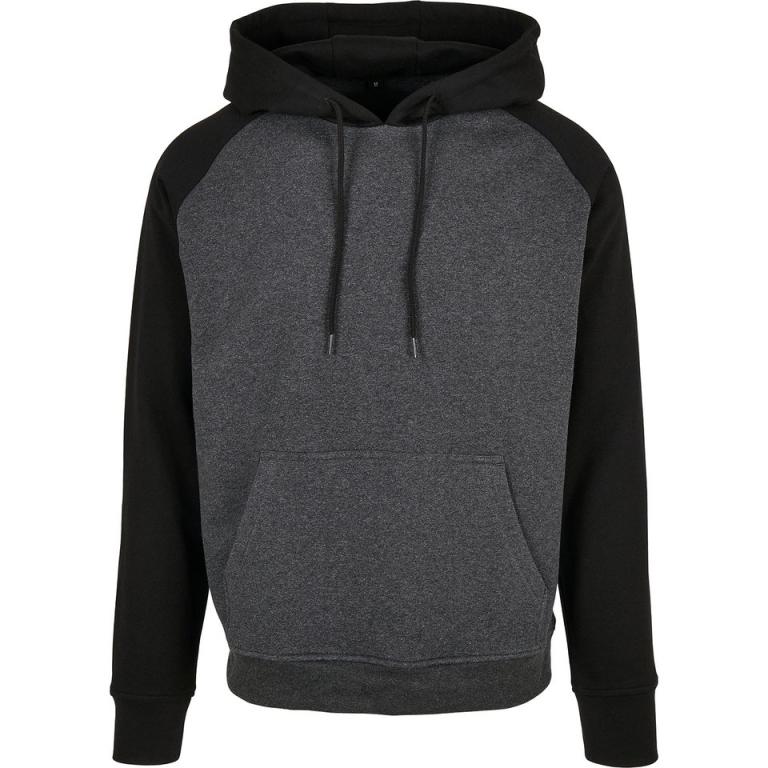 Basic raglan hoodie Charcoal/Black