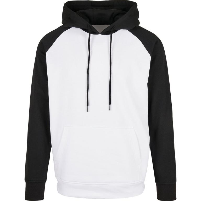 Basic raglan hoodie White/Black