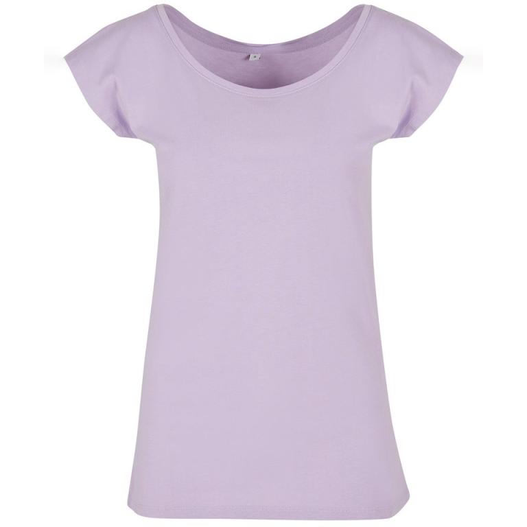 Women's wide neck tee Lilac