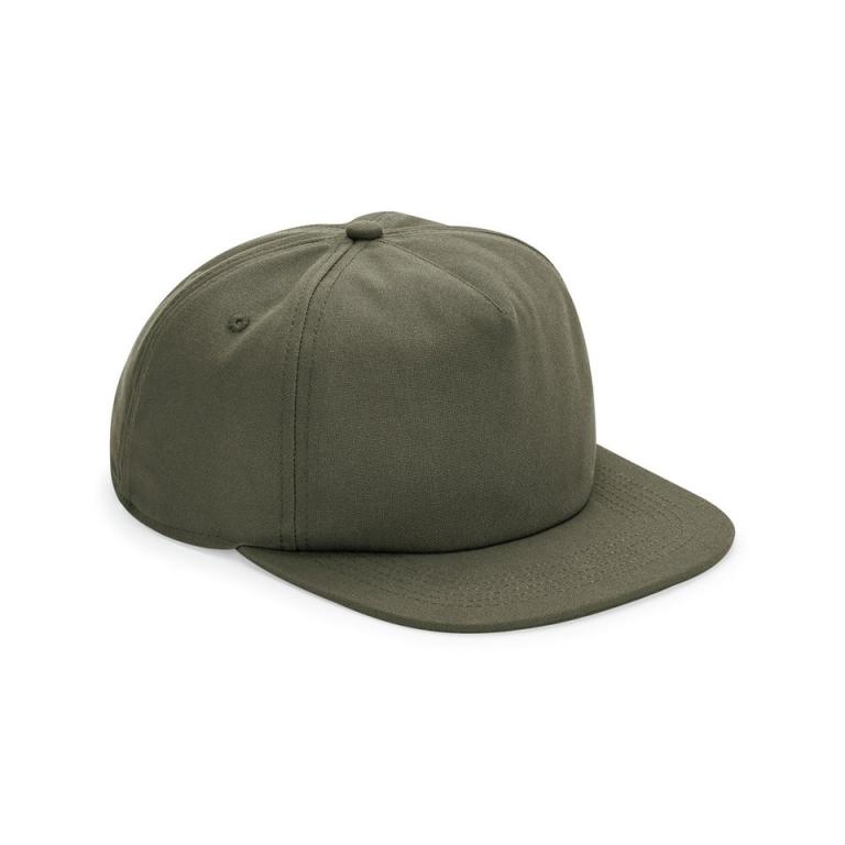 Organic cotton unstructured 5-panel cap Olive Green