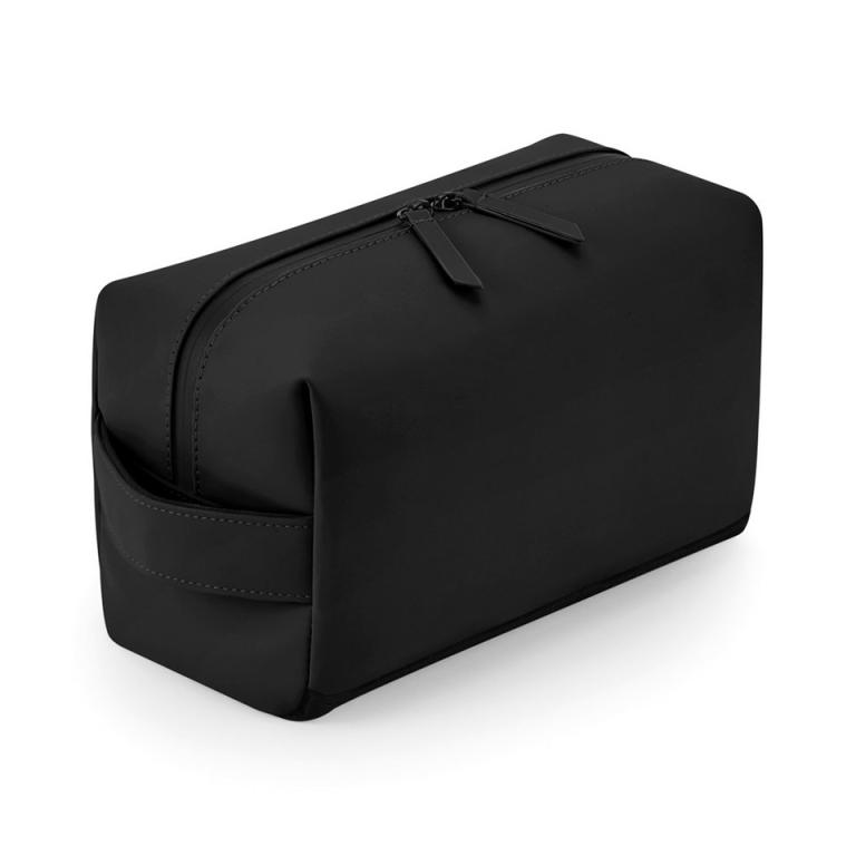Matte PU toiletry/accessory case Black