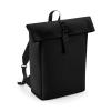 Matte PU rolltop backpack Black