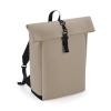 Matte PU rolltop backpack Clay