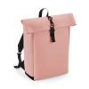 Matte PU rolltop backpack Nude Pink