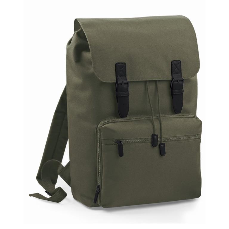 Vintage laptop backpack Olive Green/Black