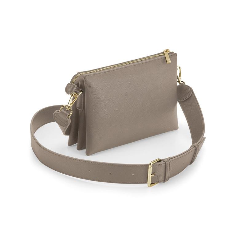 Boutique soft cross-body bag Taupe