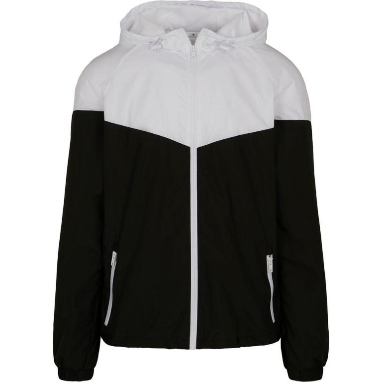Two-tone tech windrunner jacket Black/White