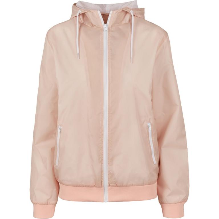 Women’s two-tone tech windrunner jacket Light Pink/White