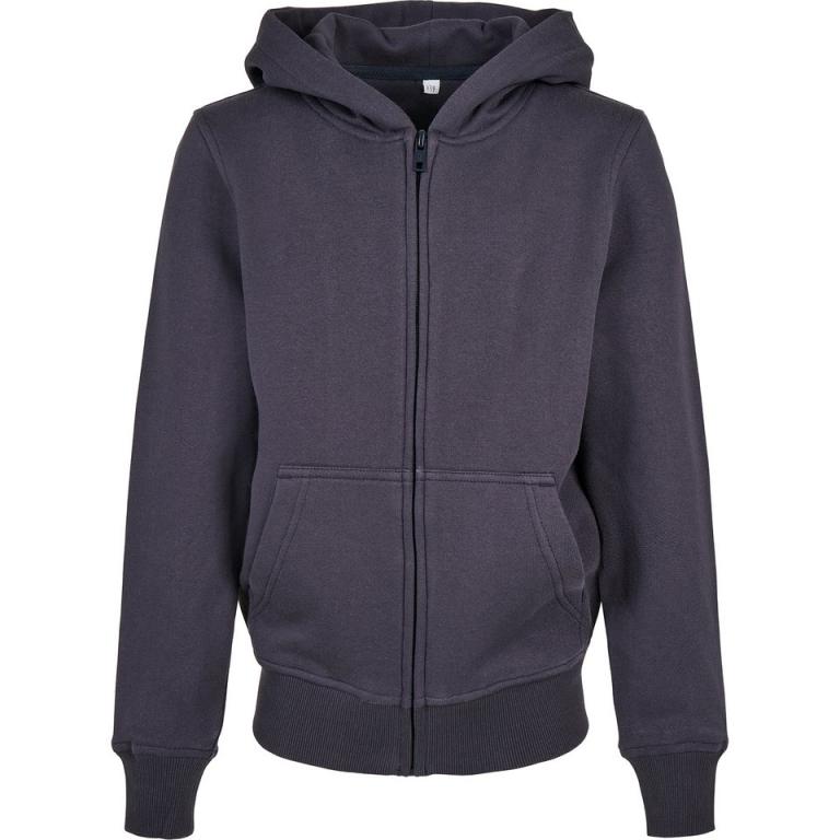 Organic kids basic zip hoodie Navy