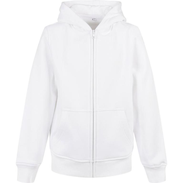 Organic kids basic zip hoodie White