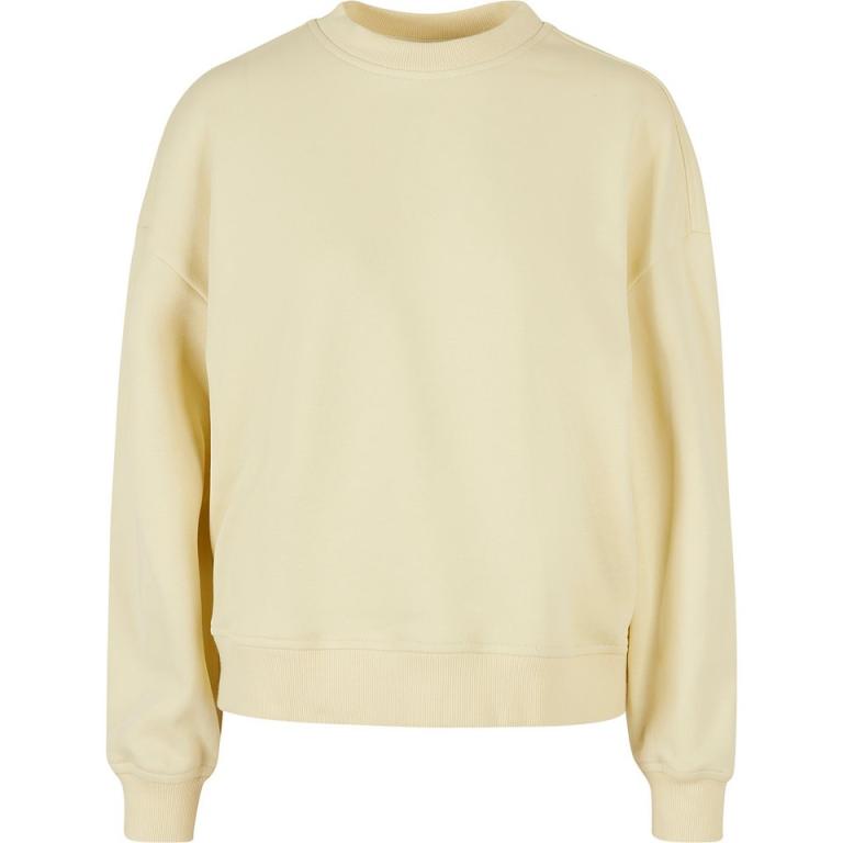 Women’s oversized crew neck sweatshirt Soft Yellow