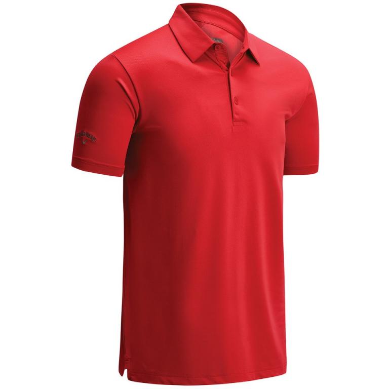 Swing Tech™ solid polo Tango Red