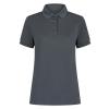 Women’s recycled polyester polo shirt Charcoal Grey