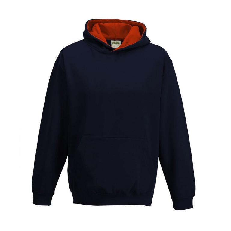 Kids varsity hoodie New French Navy/Fire Red