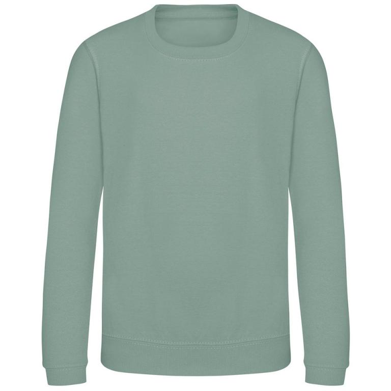 Kids AWDis sweatshirt Dusty Green