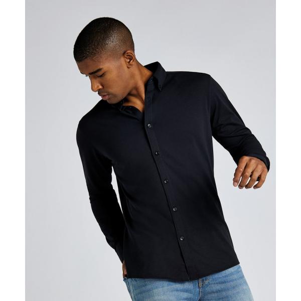 Long sleeve Superwash® 60° piqué shirt (tailored fit)