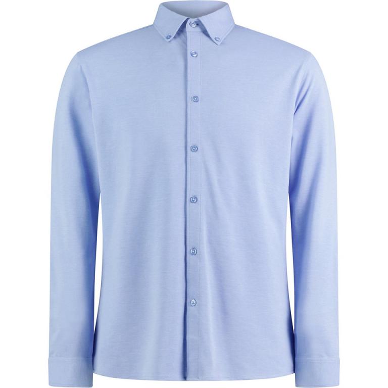 Long sleeve Superwash® 60° piqué shirt (tailored fit) Light Heather Blue