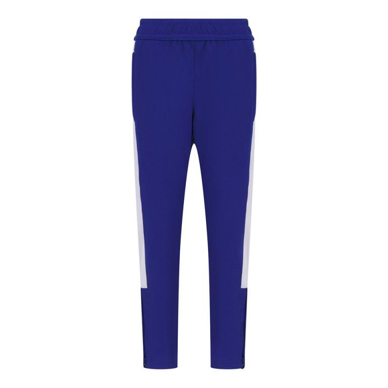Kids knitted tracksuit pants Royal/White