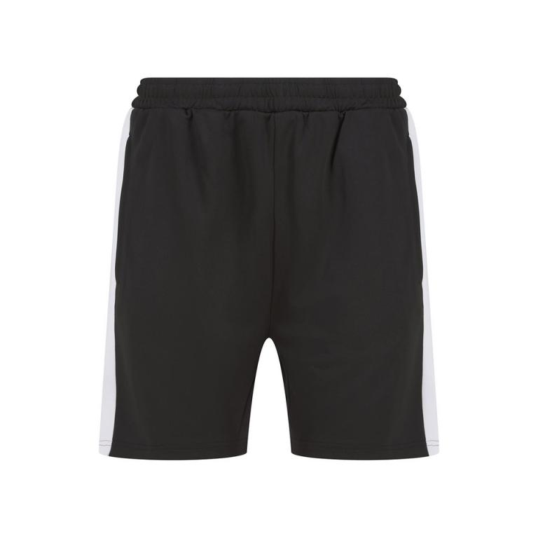 Knitted shorts with zip pockets Black/White
