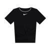Women’s Nike One Luxe Dri-FIT short sleeve standard twist top Black/Reflective Silver