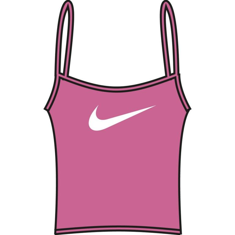 Women’s Nike One Dri-FIT Elastika standard fit tank Cosmic Fuchsia/White