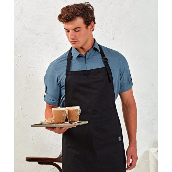 Cotton bib apron, organic and Fairtrade certified