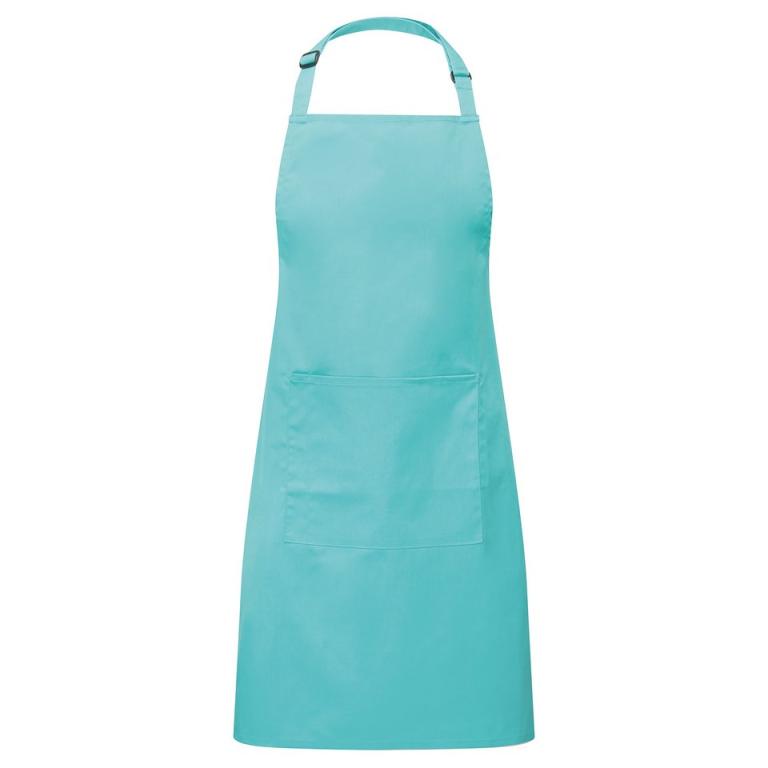 Colours bib apron with pocket Duck Egg