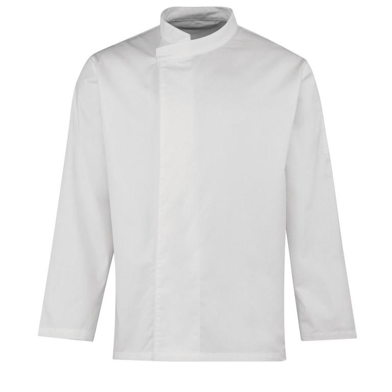 Culinary pull-on chef's long sleeve tunic White