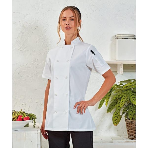Women's short sleeve chef's jacket