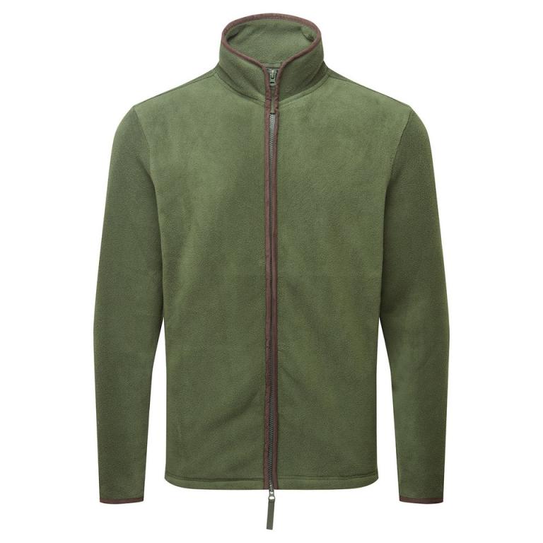 Artisan fleece jacket Moss Green/Brown