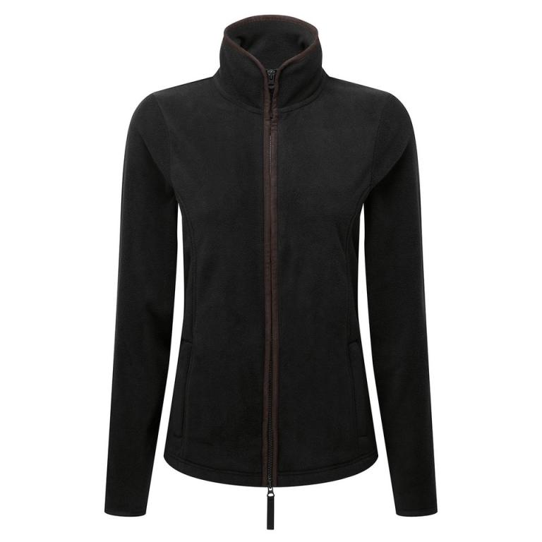 Women’s artisan fleece jacket Black/Brown