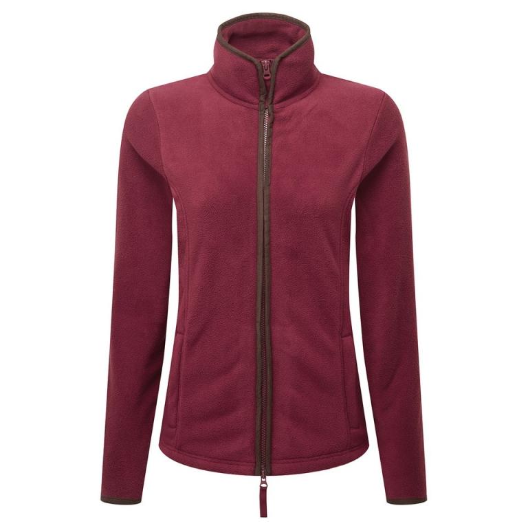 Women’s artisan fleece jacket Burgundy/Brown