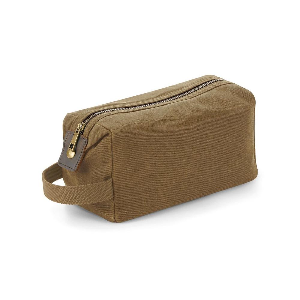 Heritage waxed canvas wash bag KS Teamwear