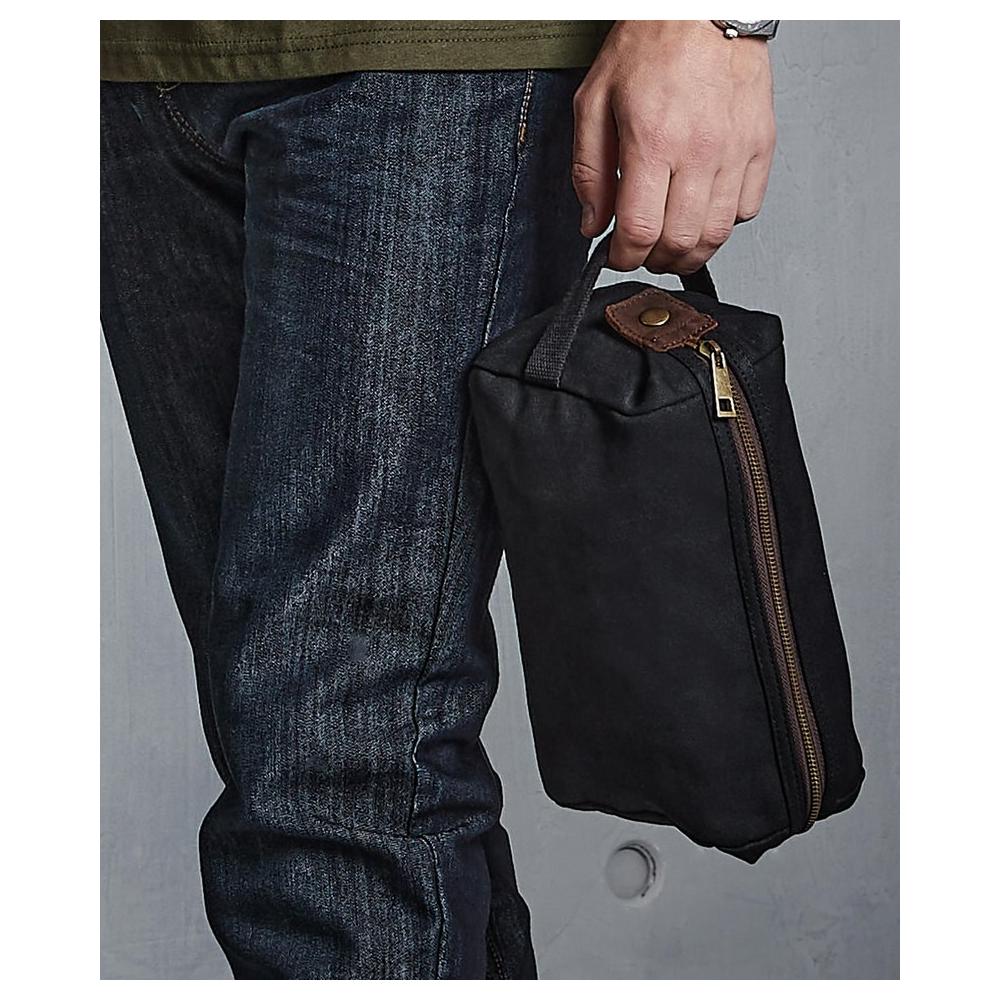 Heritage waxed canvas wash bag KS Teamwear