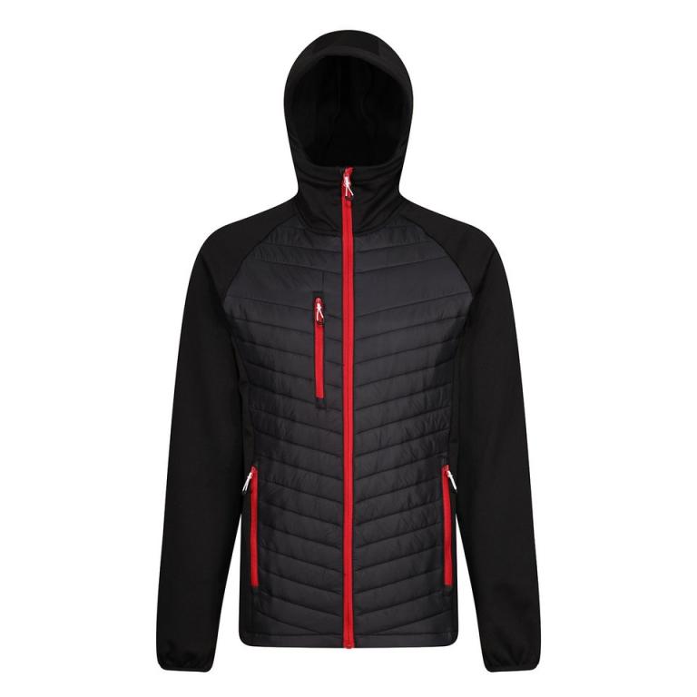 Navigate hybrid hooded jacket Black/Classic Red