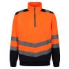 Pro hi-vis 1/4-zip sweatshirt Orange/Navy