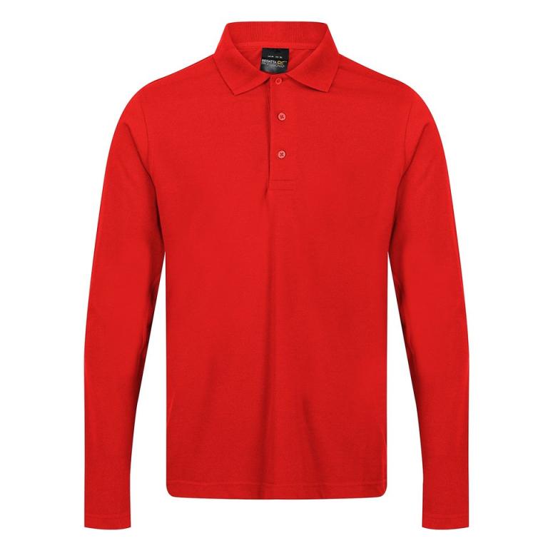 Pro 65/35 long sleeve polo Classic Red