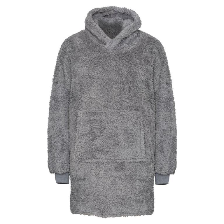 The Ribbon teddy bear fabric hoodie Grey